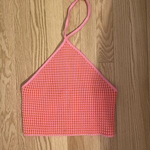 Zara Pink Halter Crop Top